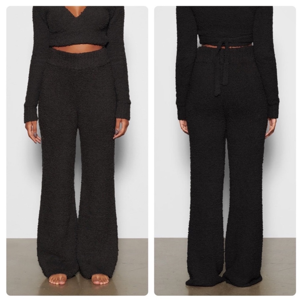 SKIMS Black Wide Leg Pants